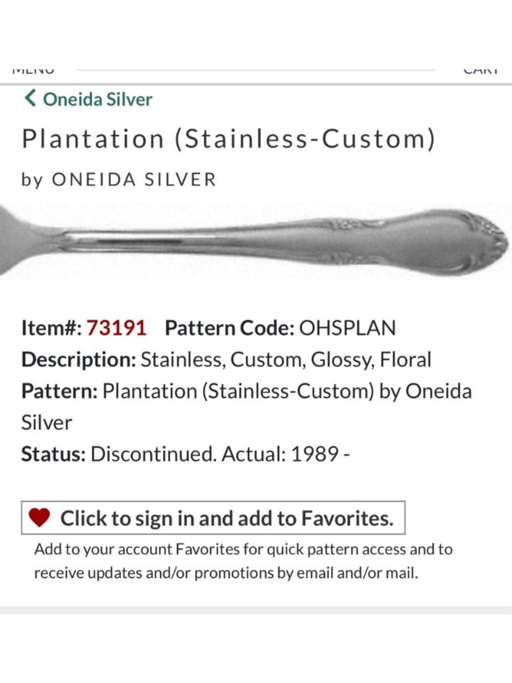 Oneida Silver Plantation 34 Piece Stainless Steel Flatware Discontinued Glossy F
